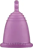 Me Luna MeLuna Soft Menstrual Cup Stem - Менструальная чаша MeLuna Soft Menstrual Cup Stem, размер M, фиолетовая — фото 1
