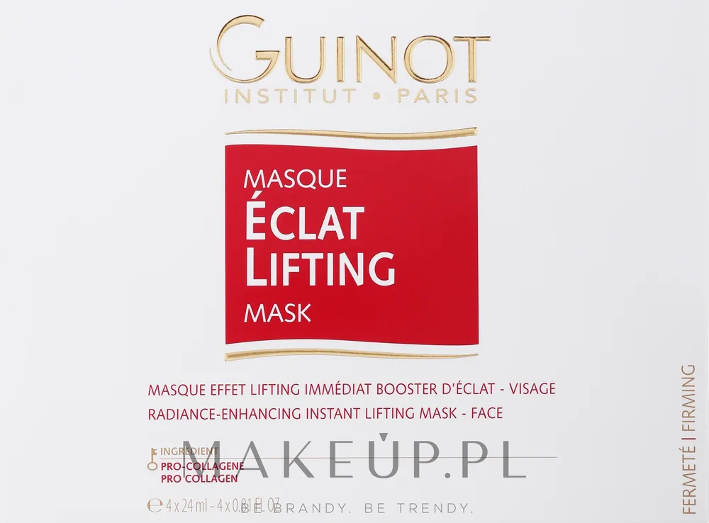 Guinot Masque Eclat Lifting — маска для лица с эффектом лифтинга и сияния, 4 х 24 мл, оттенок 4 x 24 мл