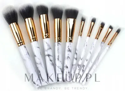 Набор мраморных кистей для макияжа Deni Carte Marble Brush Set 10 шт
