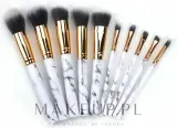 Набор мраморных кистей для макияжа Deni Carte Marble Brush Set 10 шт — фото 1