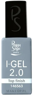 Верхнее покрытие для гель-лака Peggy Sage I-GEL 2.0 UV/LED Top Finish, стойкость до 14 дней, 11 мл