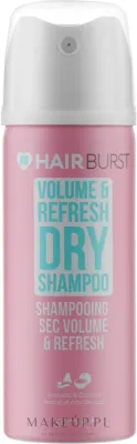 Сухой шампунь для объёма волос Hairburst Volume + Refresh Dry Shampoo, освежающий, с пантенолом, 50 мл