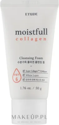Etude Moistfull Collagen Cleansing Foam коллагеновая пенка для умывания лица с гидролизованным коллагеном, 150 мл