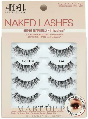Накладные ресницы Ardell Naked Lashes 424 на прозрачной ленте, для макияжа нюд, 8 шт