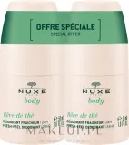 Дезодорант шариковый Nuxe Body Fresh-Feel Deodorant 24H освежающий, с ароматом зелёного чая, 2 x 50 мл — фото 1