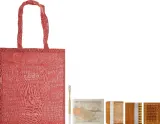 Набор Nudo Nature Made Bamboo Essentials бамбуковые ватные палочки 200 шт зубная щетка щетка для ногтей расческа и сумка — фото 1