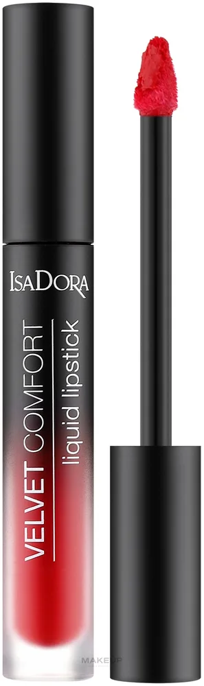 Жидкая помада для губ IsaDora Velvet Comfort полуматовая, оттенок 58 - Berry Blush