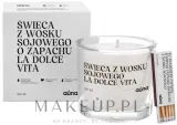Auna La Dolce Vita / Соевая ароматическая свеча с деревянным фитилём, мандарин и ваниль, 250 мл — фото 1