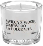 Auna La Dolce Vita / Соевая ароматическая свеча с деревянным фитилём, мандарин и ваниль, 250 мл — фото 2