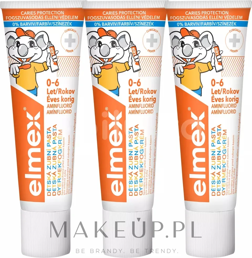 Набор детских зубных паст Elmex Kids Toothpaste, 3 × 50 мл