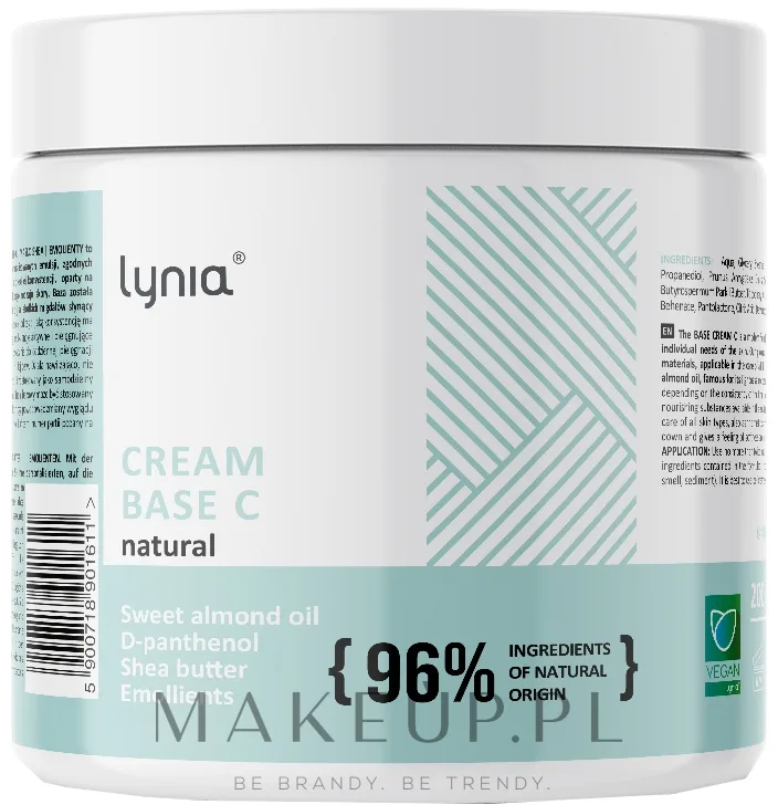 Крем для тела Lynia Cream Base C Natural базовый с маслом ши 200 мл