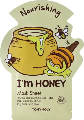 Tony Moly I'm Honey Mask Sheet — тканевая маска для лица с мёдом, 21 г
