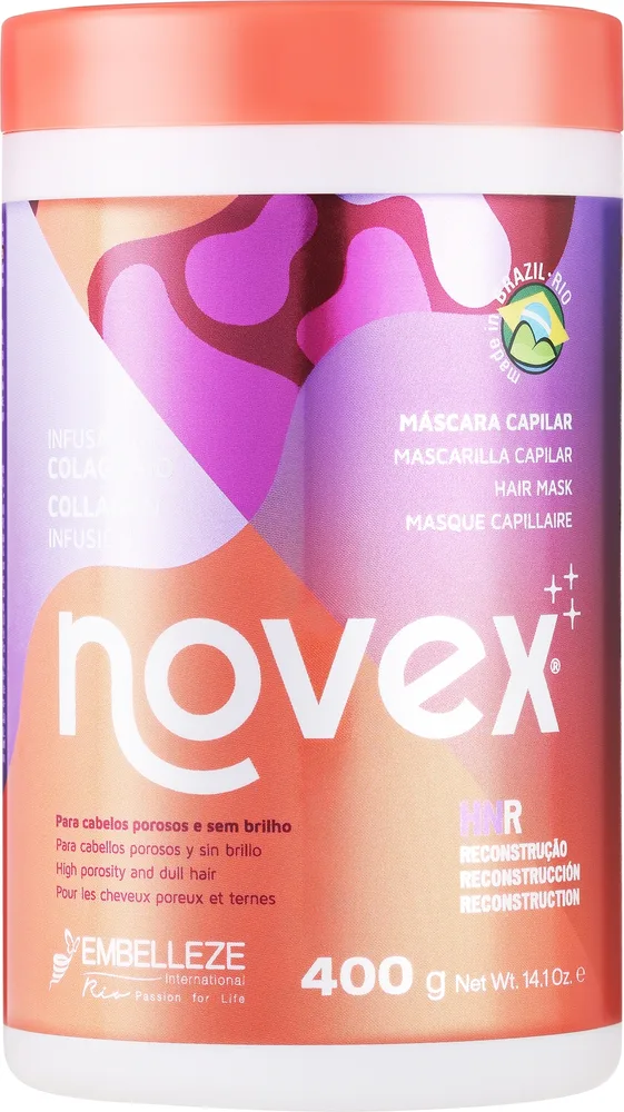 Маска для волос Novex Collagen Infusion питательная, для повреждённых волос, веганский коллаген, масло ши, протеины риса, 1000 г