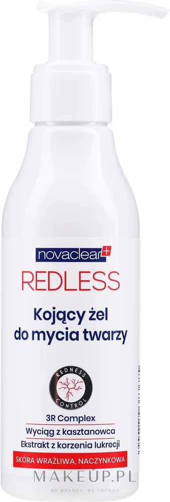 Успокаивающий гель для умывания для чувствительной кожи Novaclear Redless, 150 мл, Польша