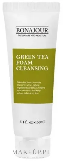 Bonajour Green Tea Foam Cleansing очищающая пенка для лица с экстрактом зелёного чая 150 мл