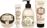 Набор Collines de Provence Almond гель мыло бальзам для тела и бальзам для губ с маслом ши и миндалем 200+300+150+15 мл — фото 1
