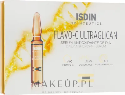 Сыворотка для лица Isdin Isdinceutics Flavo-C Ultraglican антиоксидантная дневная с витамином C в ампулах 30 ампул