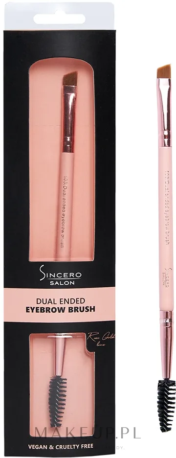 Двусторонняя кисть для бровей Sincero Salon Dual Ended Eyebrow Brush со скошенным ворсом и щёточкой