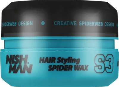 Воск для укладки волос Nishman Hair Styling Spider Wax S3 Blue Web мужской, ультрасильной фиксации, 150 мл