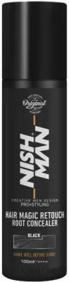 Спрей для маскировки седых волос Nishman Hair Magic Retouch Root Concealer мужской, светло-коричневый, 100 мл