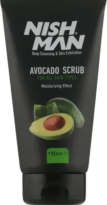 Скраб для лица Nishman Natural Avocado Face Scrub с маслом авокадо, для всех типов кожи, 300 мл