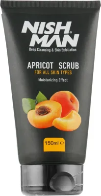Скраб для лица Nishman Apricot Face Scrub с частицами абрикосовой косточки, для всех типов кожи, 300 мл