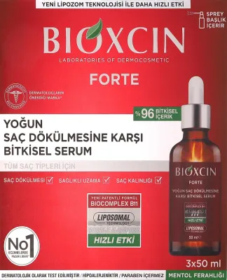 Сыворотка против интенсивного выпадения волос для мужчин Bioxcin Forte Herbal Serum For Intensive Hair Loss, 3 x 50 мл