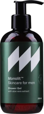 Гель для душа для мужчин Monolit Skincare For Men с экстрактом алоэ вера, дозатор, 250 мл