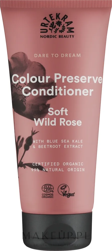 Кондиционер для окрашенных волос, защищающий цвет, Urtekram Soft Wild Rose Conditioner, 180 мл