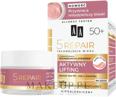 AA Age Technology 5 Repair крем для лица дневной 50+ антивозрастной с эффектом лифтинга увлажняющий основа под макияж 50 мл