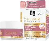 AA Age Technology 5 Repair крем для лица дневной 50+ антивозрастной с эффектом лифтинга увлажняющий основа под макияж 50 мл — фото 1