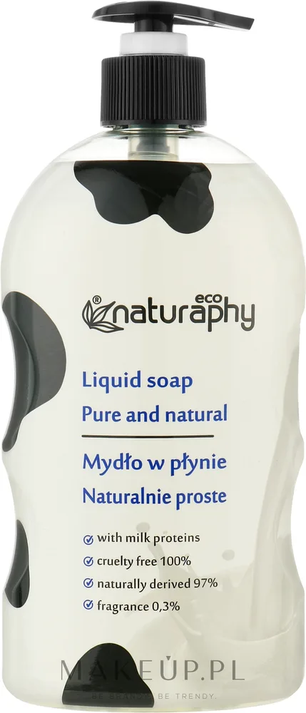 Naturaphy Bluxcosmetics Natural Eco Liquid Soap With Milk Proteins - Жидкое мыло для рук Bluxcosmetics Natural Eco с молочными протеинами, 650 мл