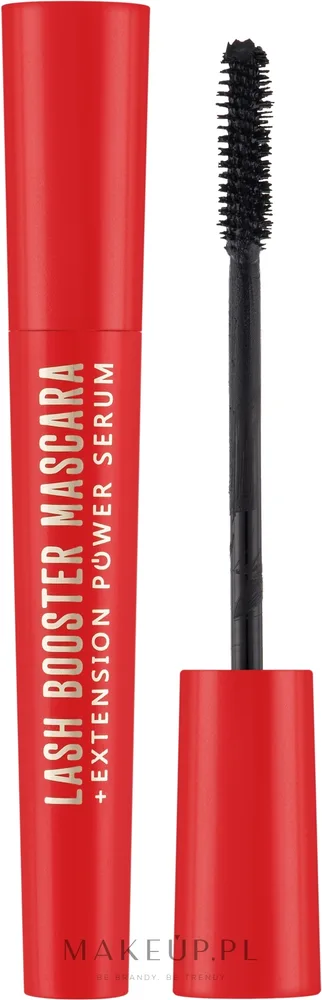 Dermacol Lash Booster Mascara Extension Power Serum тушь для ресниц с сывороткой Black 9.5 мл, черная тушь на восках с биотиноилтрипептидом и пантенолом, объем и разделение