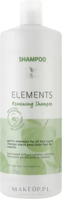 Шампунь восстанавливающий для всех типов волос Wella Professionals Elements Renewing Shampoo с алоэ, 1000 мл