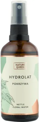 Nature Queen Hydrolat Nettle гидролат крапивы для лица и волос, натуральный несмываемый спрей с пантенолом, для всех типов кожи и волос, 100 мл