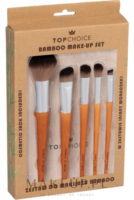 Набор бамбуковых кистей для макияжа Top Choice Bamboo Make-Up Set 37474 5 шт