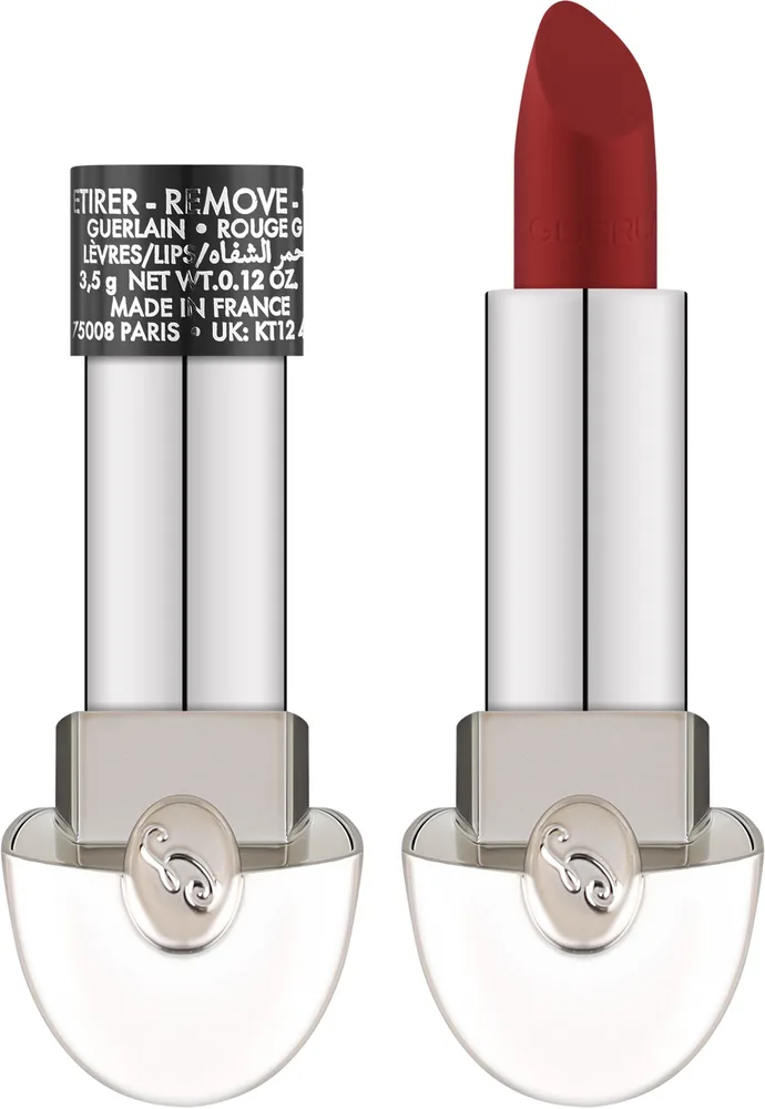 Помада для губ Guerlain Rouge G Luxurious Velvet матовая, оттенок 555 - Brick Red