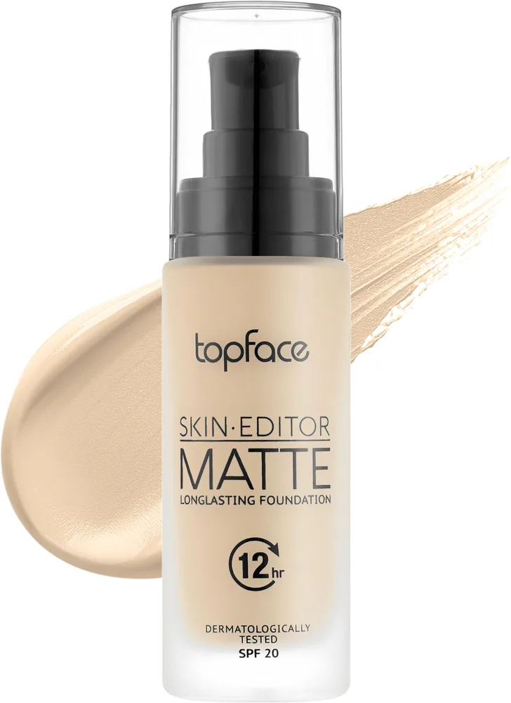 Тональный флюид TopFace Skin Editor Matte Foundation матирующий, 32 мл, оттенок 003