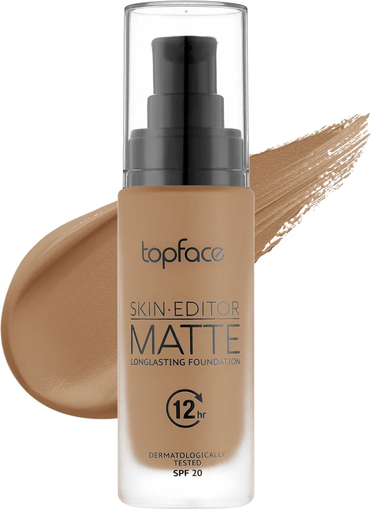 Тональный флюид TopFace Skin Editor Matte Foundation матирующий, 32 мл, оттенок 201