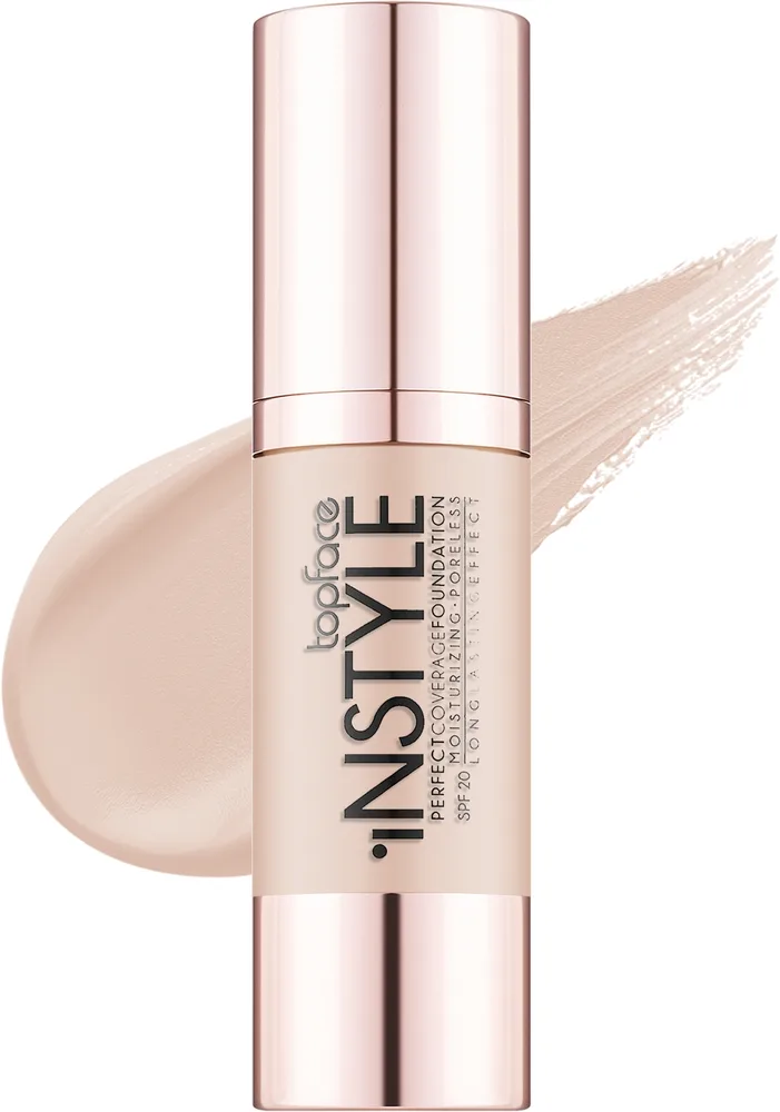Тональный флюид Topface Perfect Coverage Instyle SPF 20, 30 мл, оттенок 004