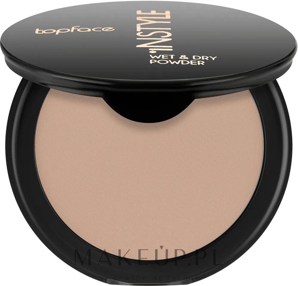 Пудра для лица TopFace Istyle Wet Dry компактная, для сухого и влажного нанесения, 10 г, оттенок 01