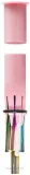 Туба для кистей для макияжа Brushtube, с фиксирующим кольцом и защитным колпачком, розовая — фото 5