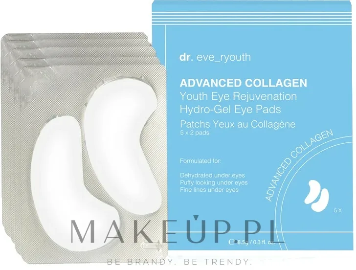 Патчи для глаз Dr. Eve_Ryouth Youth Eye Rejuvenation Hydro-Gel Eye Pads гидрогелевые, с коллагеном, 5 x 2 шт