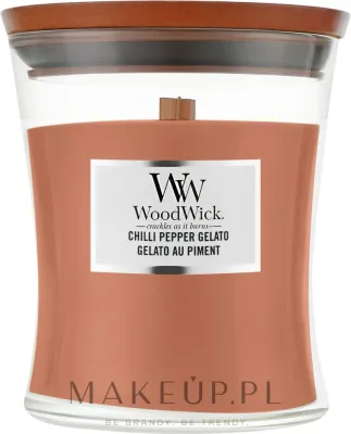 WoodWick Chilli Pepper Gelato / Свеча с деревянным фитилём, лимон, кокос и ваниль, 453 г