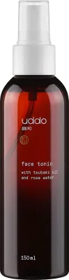 Uddo Face Tonic With Tsubaki Oil And Rose Water тоник для лица с маслом цубаки и розовой водой 150 мл, гидролат дамасской розы, алоэ, пантенол, для всех типов кожи