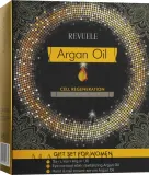 Набор Revuele Argan Oil дневной крем крем-сыворотка для рук и эликсир для век с арганой и Q10 50+50+25 мл — фото 1
