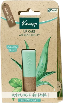 Бальзам для губ Kneipp Hydro Care Lip Balm с алоэ и водной мятой, увлажняющий, 4,7 г