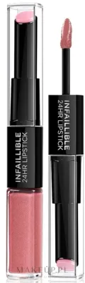 Помада и блеск для губ L'Oreal Paris Infallible 24HR 2 Step Lipstick 2 в 1, стойкие, 5 мл