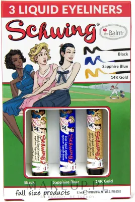 Набор жидких подводок theBalm Ladies Schwing Trio золотая черная и сапфировая 3x1.7 мл