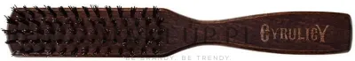 Щётка для бороды Cyrulicy Beard Brush из бука, с натуральной щетиной кабана, 1 шт